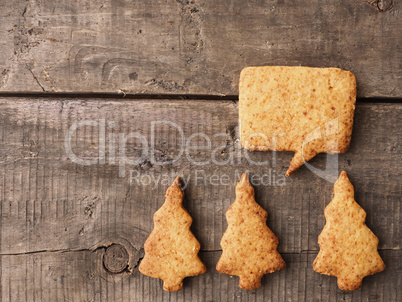 Homemade organic cookies on wood