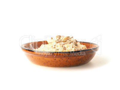 Organic porridge with almonds