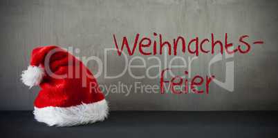 Red Santa Hat, Weihnachtsfeier Means Christmas Party