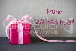 Pink Present, Frohe Weihnachten Means Merry Christmas