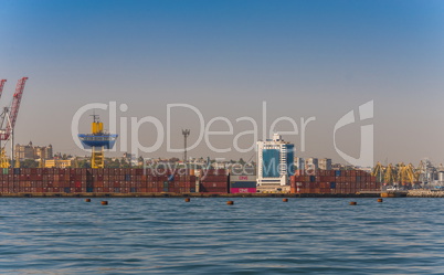 Container Terminal of Cargo Port in Odessa, Ukraine