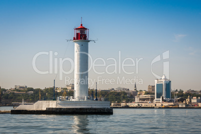 Vorontsov Lighthouse in the Port of Odessa, Ukraine