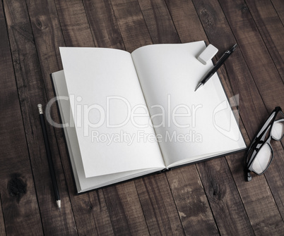 Blank book, stationery