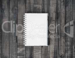 Notebook on wood