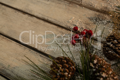 Christmas ornament on a wooden table