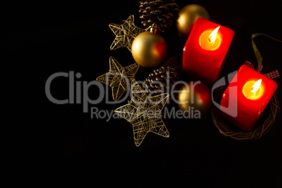 Christmas red candles