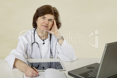 Female doctor at the desk