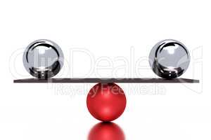 Balancing spheres, 3d illustration