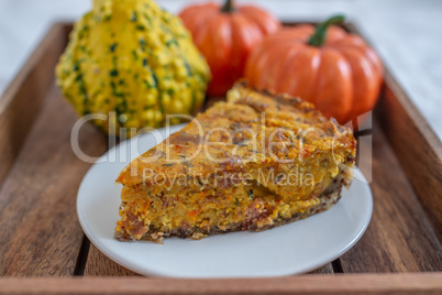 Herbstliche Kürbis Quiche