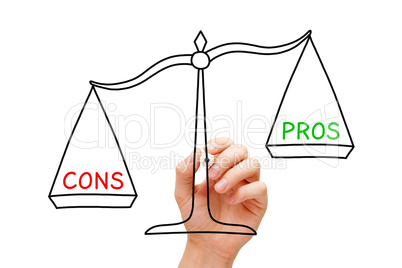 More Cons Than Pros Scale Concept