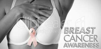 Composite image of breast cancer awareness message