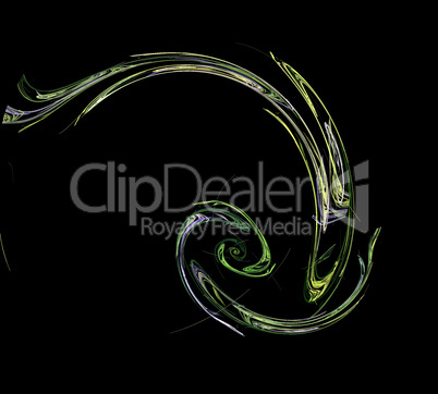 image of one Digital Fractal on Black Color image of one Digital Fractal on Black Color