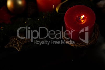 Christmas red circle candles
