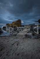 Gloomy clouds over the sea