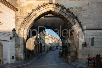 Nerudova street in Prague