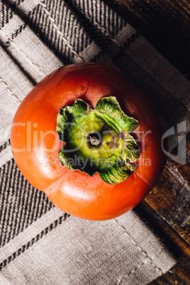 One Persimmon on Cloth.