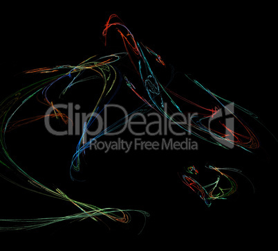 image of one Digital Fractal on Black Color image of one Digital Fractal on Black Color