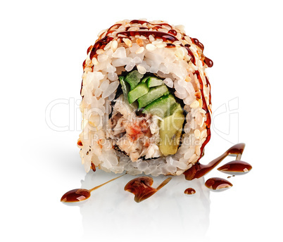 In front sushi roll california