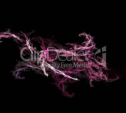 image of one Digital Fractal on Black Color