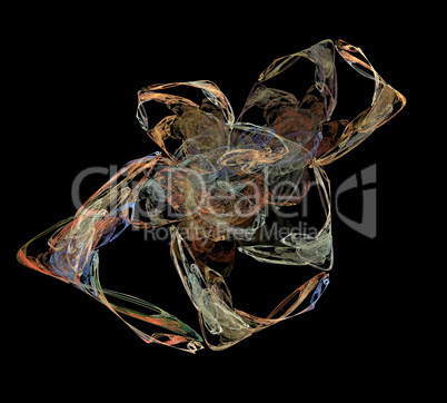 image of one Digital Fractal on Black Color image of one Digital Fractal on Black Color