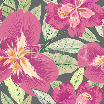 Floral seamless pattern.  Flower background. Flourish nature gar