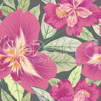 Floral seamless pattern.  Flower background. Flourish nature gar