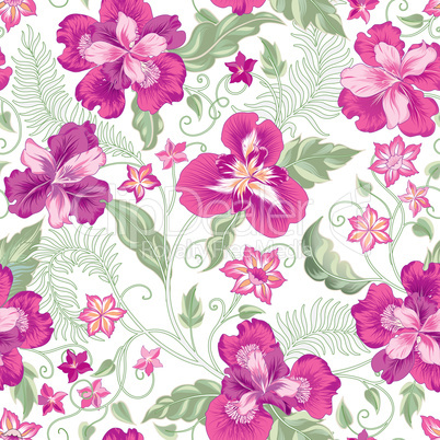 Floral seamless pattern. Flower background.