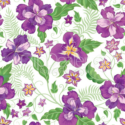 Floral seamless pattern. Flower background.