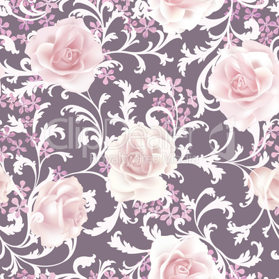 Floral seamless pattern.  Flower background. Flourish garden tex