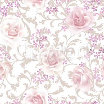 Floral seamless pattern.  Flower background. Flourish garden tex