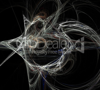 image of one Digital Fractal on Black Color image of one Digital Fractal on Black Color