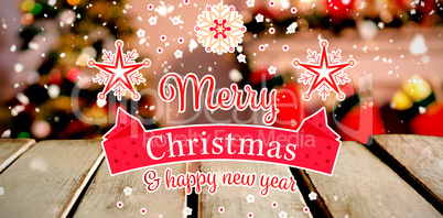 Composite image of christmas card