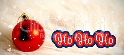 Composite image of white and red greetings card