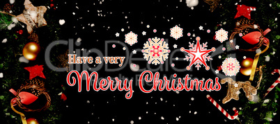 Composite image of christmas card