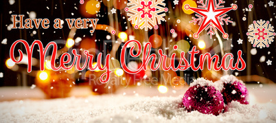 Composite image of christmas card