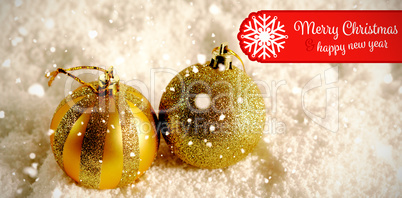 Composite image of banner merry christmas