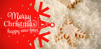 Composite image of white and red greetings card