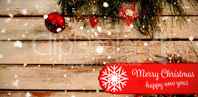 Composite image of banner merry christmas