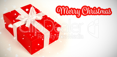 Composite image of white and red greeting card