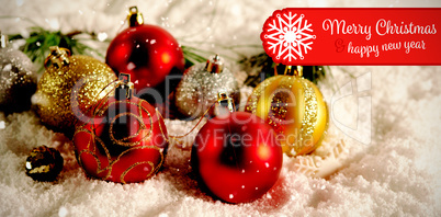 Composite image of banner merry christmas