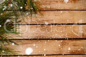 Composite image of snow falling