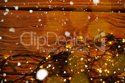 Composite image of snow falling