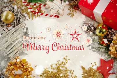 Composite image of christmas card