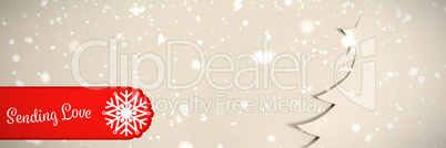 Composite image of banner sending love