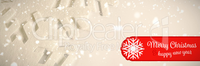 Composite image of banner merry christmas