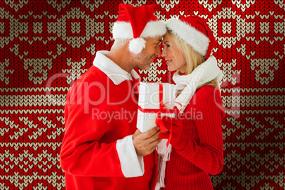 Composite image of festive couple