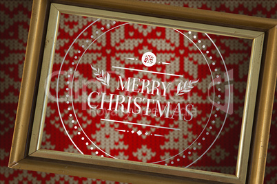 Composite image of banner and logo saying merry christmas