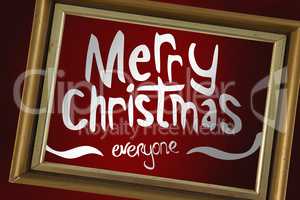 Composite image of merry christmas message