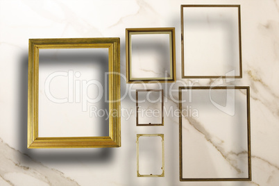 Composite image of empty photo frame