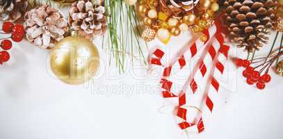 Nice Christmas decoration against white background